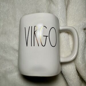 Rae Dunn Virgo Large Coffee Mug Constellation Cream Gold Metallic